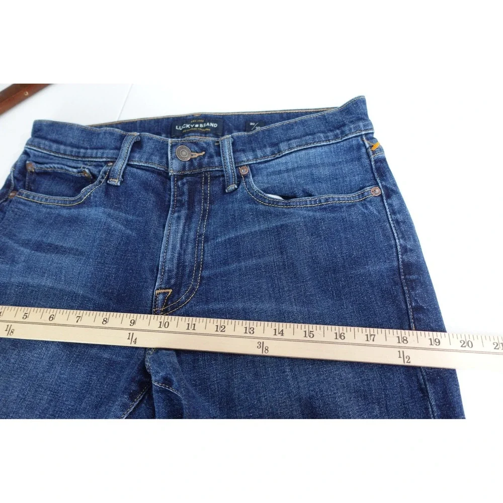 Lucky Brand Jeans Mens 30x30 Blue 121 Slim Straight Stretch Denim‎ Medium Wash